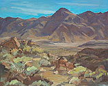 Kraterlandschap, Olieverf, 100x82cm