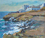 Kust Tenerife, Olieverf, 36x48cm, 2000