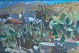 Landschap Tenerife, Olieverf, 31x47cm, 2001