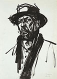 Zelfportret, Tekening, 70x50cm