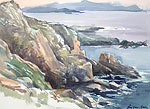 N-Spaanse kust, Aquarel, 54x74cm, 2001