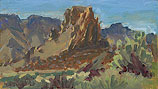 Tenerife, Olieverf, 12.5x22.2cm