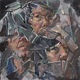 Spiegelbeelden, Olieverf, 30x30cm