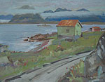 Het groene huis, Lofoten, Olieverf, 506.5x0cm, 2000