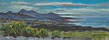 Landschap, Olieverf, 25x66cm