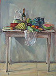 Uitgepakt, Olieverf, 100x72cm