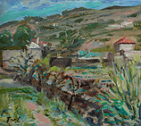 Uitzicht Tenerife, Olieverf, 12x13.5cm