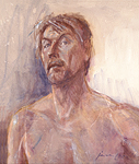 Zelfportret op jongere leeftijd, Olieverf, 74x63cm