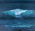 Zeegolven, Olieverf, 140x159cm, 1997