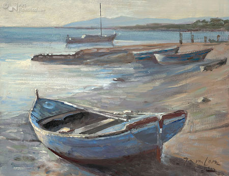 Baai met bootjes